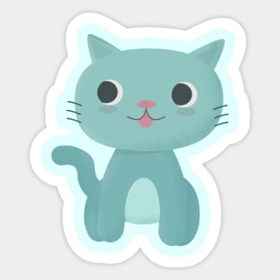 Cute and happy cat Sticker